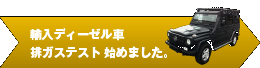 輸入ディーゼル車 排ガステスト 始めました。